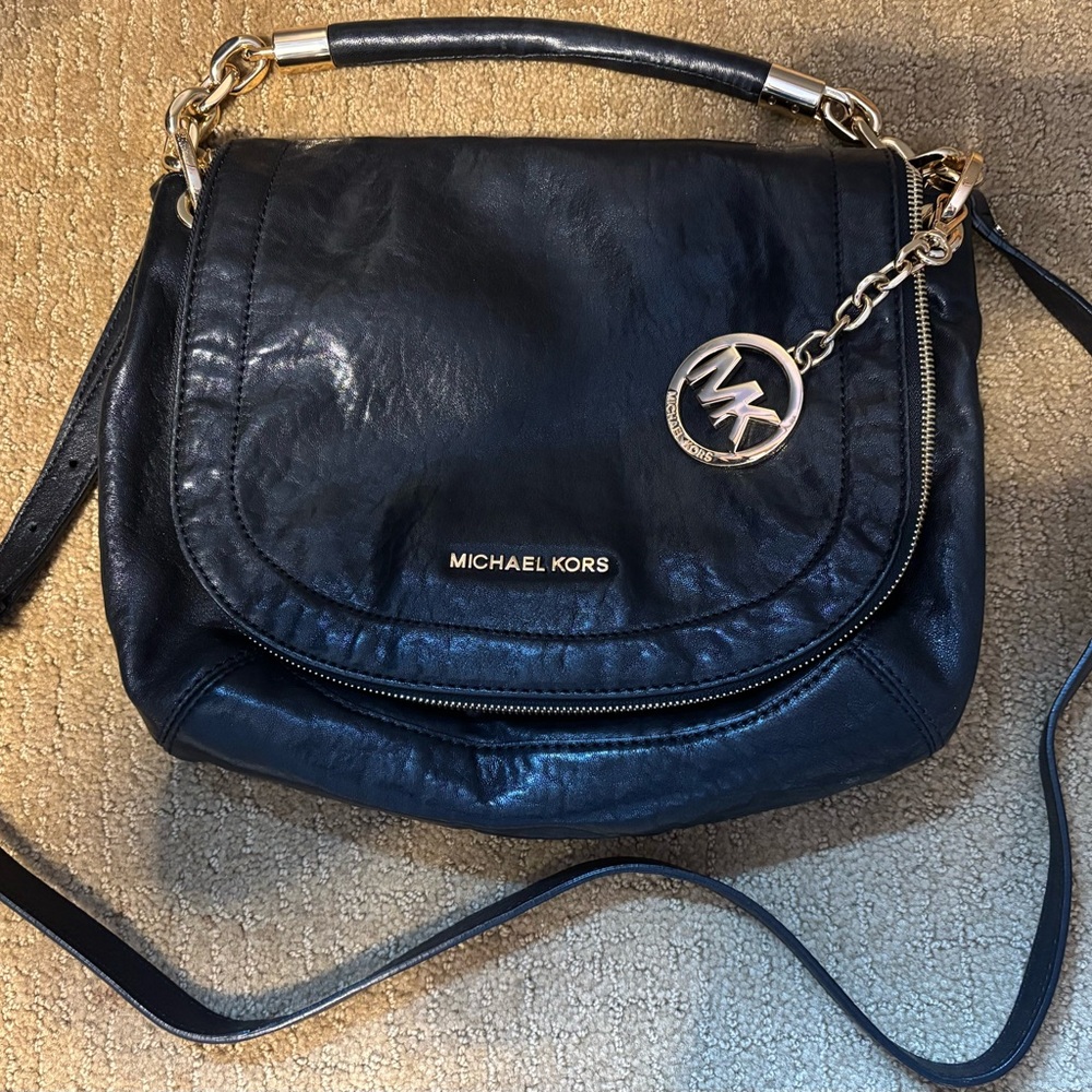 100% Leather Michael Kors “Stanthorpe” Crossbody Purse